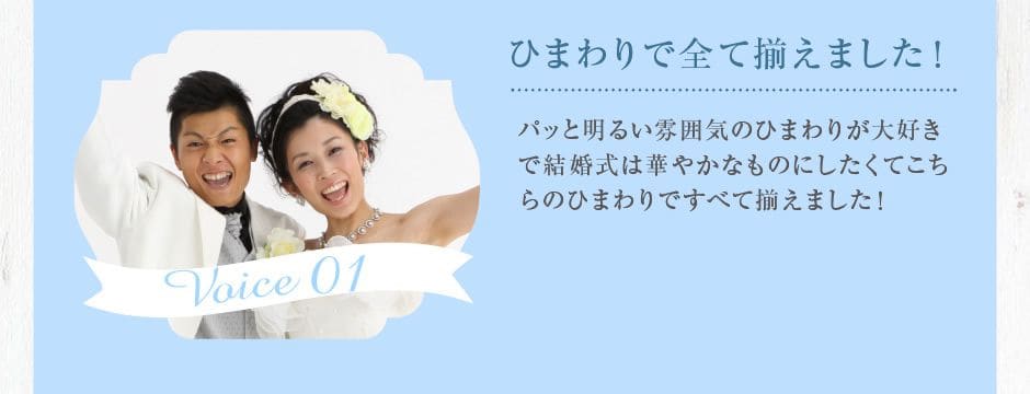ひまわりで全て揃えました!