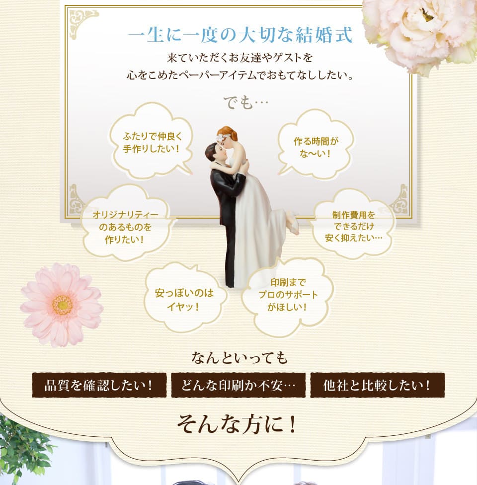 一生に一度の大切な結婚式