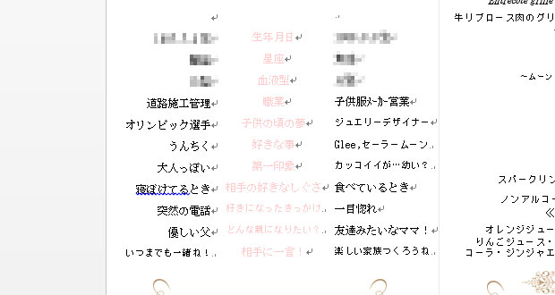 ゲストが楽しめる席次表のプロフィール項目 結婚準備お役立ち情報